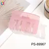 Pinza para el pelo de color gelatina Qiyue Ps de alta gama transparente tipo tiburón para mujer estilo coreano versátil dulce accesorio para el pelo al por mayor