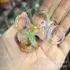 Fabricante de Productos de Jade al por Mayor Anillos de Cuarcita de Hielo Transparente de Alta Calidad, Anillos para Dedos, Anillos de Mano, Anillos de Flor Flotante Tipo Hielo