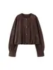 Otoño 2026 Nuevo Ropa Femenina Transfronteriza Europea y Americana Moda Callejera Holgada Casual Chaqueta Bomber de Gamuza de Ciervo Abrigo