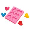 Molde de Silicone Coração com 6 Furos Tamanho Coração Decoração de Bolo Dia dos Namorados Chocolate Aromaterapia Argila Gesso Molde