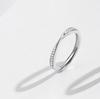 Anel de casal da série Mobius para mulheres ins Niche Simple Light Luxury Niche Design Fashion Open Ring