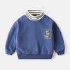 Suéter acolchado de cuello alto para niños, ropa de invierno para niños, venta al por mayor, versión coreana suelta para bebé, abrigo para niños, top de terciopelo para niños, generación