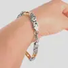 Venda Quente Transfronteiriça Corrente Artesanal para Homens e Mulheres Pulseira Colar da Moda Corrente Imperial Acessórios de Cruz Aço Inoxidável Corrente Plana Traseira