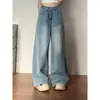 Jeans de Perna Larga Plus Size para Mulheres Tendência Outono e Inverno 2025 Versátil Novo para Gordinhas Tipo Pera Calças Retas Largas
