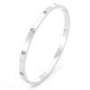 Pulseira Estreita de Titânio com Diamantes Inteiros Nicho Luxo Leve Moda Versátil Simples Feminina Cravejada de Diamantes Exquisite Para Casal Dando para Namorada