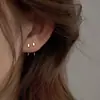 Pendientes Cuadrados de Plata de Ley s999 para Mujer, Pendientes Cuadrados Pequeños Simples de Plata de Ley, Pendientes Antialérgicos