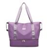 Bolsa de Viagem Leve e Moderna para Homens e Mulheres Pode Ajustar Haste de Puxar Bolsa de Viagem Grande Capacidade Bolsa Esportiva para Fitness com Compartimento Separado para Roupas Molhadas e Secas
