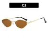 Gafas de Sol Metálicas con Forma de Diamante de Moda 2024 Nuevas Sencillas Gafas de Sol para Playa Gafas de Sol Estilo Celebridad de Internet para Mujer