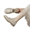 Zapatos Planos de Piel Suave para Mujer en Otoño, Mocasines Transpirables y Cómodos, Nuevos Zapatos Pequeños de Piel JK 2025, Zapatos de Mujer de Moda y Versátiles con Suela Suave