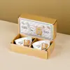 Juego de cuencos y vajilla transfronterizo para uso doméstico, cuencos para comer, artículos de regalo, juego de cuenco y palillos, juego de cuencos de cerámica transfronterizo, embalaje de caja de regalo, venta al por mayor