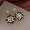 Pendientes de Lujo Ligero Medusa Retrato de Ángel Geométricos Redondos Pendientes Moda 2026 Joyería al por Mayor para Mujeres