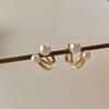 Pendientes de perla con gancho 2023, nuevos y modernos pendientes de diseño de nicho, de plata de ley para mujer, ligeros, de lujo, de alta calidad y combinables.