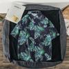 Camisa Floral Retro de Manga Corta Estilo Hong Kong Vintge Hawaiana Casual Vacación Holgada Versátil Pareja Camisa Floral
