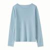 ¡Estética Relajante! Suéter de Punto Redondo con Puntada Floral 100% Lana para Mujer, Parte Superior para Principios de Otoño, Holgado, Camisa Base
