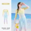 Traje de baño de una pieza para niñas Disney Kids 2026 Nuevo estilo Niñas Mediano y Grande Infantil Manga larga Pantalón largo Traje de baño de moda Verano