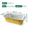Suministro Directo de Fábrica de Cajas de Empaque de Lata Selladas con Plástico para Tazones, Cajas de Tazones Desechables de Papel de Aluminio Dorado de Grado Alimenticio, Recipientes para Postres y Frutas