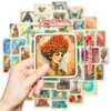 Amazon Transfronterizo 50 Piezas Estampillas Vintage Graffiti Pegatinas Impermeables para Cuaderno, Coche, Decoración de Tableta