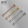 Plata S925 chapada en oro cadena de cola de cuentas adhesivas pulsera collar cadena de extensión material DIY hecho a mano accesorios semiacabados Q0759