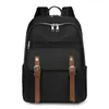 Mochila Transfronteriza de Comercio Exterior para Mujer 2025 Primavera Nueva Moda Simple Tendencia Mochila Escolar Color Sólido Simple Mochila de Gran Capacidad