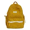 Tela de pana, mochila linda y femenina, estilo coreano, diseño fresco y simple, adecuada para estudiantes de secundaria y preparatoria, mochila ligera para niñas