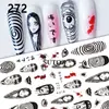 2025 Nuevas Pegatinas de Uñas Transfronterizas Serie de Carnaval de Halloween Fantasma Lindo de Dibujos Animados Gato Negro Pegatinas Adhesivas