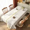 Mantel de Estilo Étnico, Impermeable, Resistente al Aceite, No Lavable, Resistente al Calor, Lujo Ligero, Aspecto de Alta Gama, Mantel Rectangular Bohemio para Mesa de Comedor