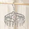 Tendedero de calcetines de acero inoxidable con múltiples pinzas, un tendedero doméstico para ropa interior y calcetines, a prueba de viento, perfecto para balcones