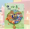 Imán de refrigerador de metal de Nanchang con fuente magnética, imán de refrigerador de recuerdo cultural y creativo con temática de la ciudad del Pabellón Tengwang