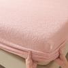 Lençol de baixo com elástico de Veludo de Leite Classe A com Escultura para Cama de Solteiro Capa de Cama para Quarto de Casa Conjunto de Três Peças Capa Protetora de Colchão Simmons Tudo Incluído