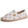 Novo Estilo Venda Direta da Fábrica Moda Casual Alpargatas Masculinas e Femininas, Sapatos Tecidos de Palha, Slip-On de Lona Respirável Sapatos Preguiçosos