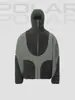 Chaqueta para Hombre de Comercio Exterior Europeo y Americano con Forro de Lana de Cordero, Sudadera con Capucha y Cremallera de Bloques de Color, Estilo Unisex