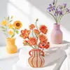 Paquete de Pegatinas PET Chica Salsa de Tomate Serie Casa de Flores de Ganchillo Materiales de Decoración DIY Floral de Ganchillo Sanador 6 Diseños