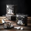 Conjunto de Xícara de Café e Pires Conjunto de Aço Inoxidável Criativa Copo de Café Estilo Europeu 304 Aço Inoxidável Xícara de Chá Simples