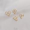 Aretes Geométricos en Forma de Corazón de Color Duradero Chapados en Oro de 14K con Anillo para Colgar Aretes de Corazón Hechos a Mano DIY Accesorios de Joyería Materiales