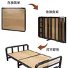 Cama plegable para apartamentos de alquiler, cama individual, cama simple para siesta en la oficina, cama plegable para dormitorio, cama de madera reforzada