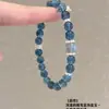 Pulsera Original de Imitación de Aguamarina Natural para Mujer Diseño de Nicho de Ins Pulsera Versátil de Moda para Regalo de Cumpleaños de Mejor Amiga