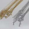 Colar de corrente cruzada de martelo de aço inoxidável simples banhado a vácuo 18k ouro plano O corrente clavícula corrente com corrente estendida combinando corrente