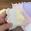 Meias Curtas de Algodão Importadas da Kikiya Dongdaemun Coreana para Mulheres, Coleção Primavera/Verão, Novidade, Atacado, com Bordas Franzidas e Bolinhas