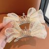 Bowknot Acessórios para o cabelo Coroa infantil Hairpin Princesa Coreano Strass Fio Hairpin Girls' Birthday Photo Top Clip