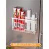 Estante de Almacenamiento para Refrigerador Absorción Magnética Lateral Almacenamiento y Colocación de Film Plástico Pared sin Perforaciones Trasera de Puerta Pegatina Magnética Lateral Montaje en Pared Estante Ajustable