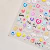 Tomoni adesivos de unha finos e resistentes explosões adesivos de unha retrô fábrica atacado adesivos de smiley de amor japonês 4011