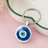 Chaveiro Pingente Olho Turco da Sorte Azul Metal Gancho Lagosta Argola Chaveiro Pingente Bolsa Presente