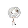 Hainan Folha Natural Raiz de Bodhi Jade Branco Corrente DIY Manual Cordão de Contas para Oração Pingente Longo Pendurado Colar de Suéter
