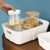 Cesta de Armazenamento Retangular Amazon Cesta de Armazenamento para Artigos de Mesa Cesta de Armazenamento PP Rattan Plástico Trançado Armazenamento Doméstico