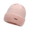 Gorro de Tricô Masculino Novo Circunferência da Cabeça Grande Chapéu de Lã Outono e Inverno Gorro de Tricô Rosa Chapéu Quente Chapéu para Frio Outono e Inverno