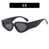 Nuevas Gafas de Sol Retro Transfronterizas 2025 con Combinación de Colores Blanco y Negro para Mujer con Protección UV y Efecto Adelgazante para Rostros Cuadrados y Redondos
