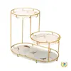 Jinghan Seleção Premium Lavatório de Luxo Leve Rack de Armazenamento de Cosméticos, Organizador de Bancada de Banheiro de Camada Dupla