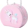 Caja de Joyería de Unicornio de Dibujos Animados para Niños Regalo de Cumpleaños para Niñas Joyería Bolsa de Hombro Pequeña Bolsa de Juguete para Niñas Fabricante Venta al por Mayor