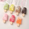 Accesorios de Resina DIY de Dibujos Animados, Pegamento de Crema Helada Batido, Pinzas para el Cabello, Fundas de Teléfono, Hebillas de Zapatos, Llaveros, Colgantes