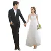 Vestido de Noite Branco com Alças Finas para Mulheres, Estilo Luxo de Alta Qualidade, Adequado para Registro de Casamento, Fotografia de Viagem, Vestido de Noiva Leve, Vestidinho Branco, Vestido